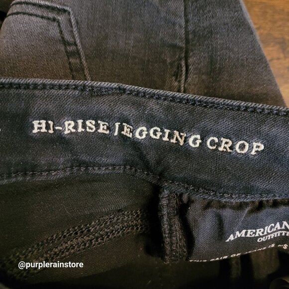 American Eagle Jeans 00 S Jegging Crop Hi Rise Next Level Stretch Fringe Hem - Picture 5 of 14